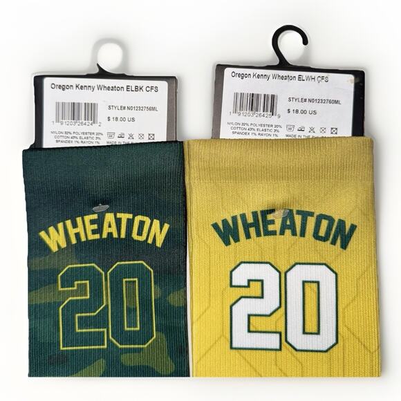 NEW Lot of 3 Oregon Ducks Crew Socks M/L NCAA Kenny Wheaton OSU Beavers Football - Picture 4 of 4